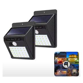 Luminária Solar 30 Leds Sensor De Movimento Prova D`Agua