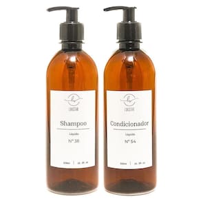 Kit Frasco Ambar 2Pçs Shampoo Condicionador Banheiro
