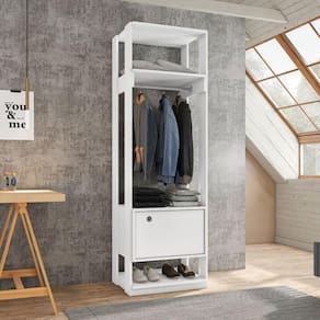 Closet Guarda Roupa Aberto Armario Multiuso Com Porta Titan