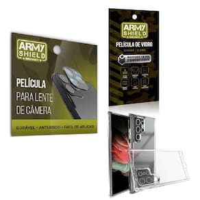 Película De Câmera E Tela Samsung S22 Ultra E Capa Antishock