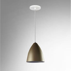 Lustre Pendente Estilo Vegas Vintage Dourado Com Branco