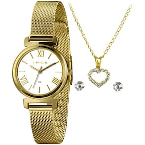 Relógio Lince Feminino Lrgh178L28 K03Qb3Kx Dourado+Semijóia