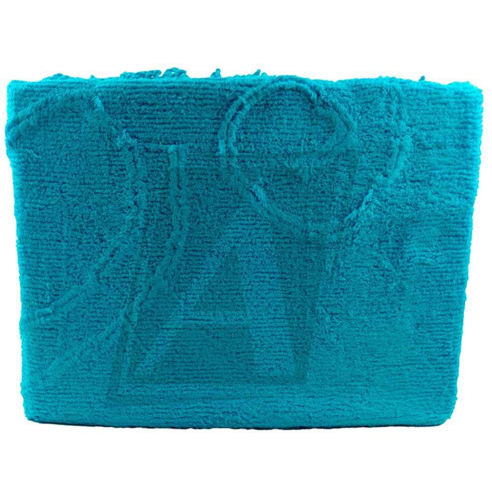 Colcha Chenille Copacabana Queen Azul Turquesa
