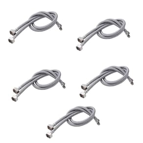 Engate Rabicho 80cm Monocomando Kit 5 Unidades Par Misturador Mangueira Flexivel Torneira Agua Quente Fria Pia Banheiro Cozinha