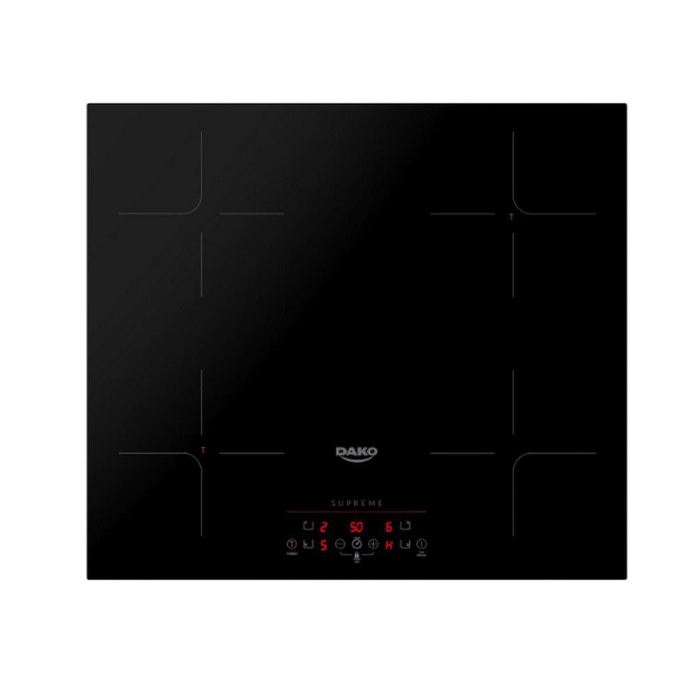 imagem-Fogão Cooktop de Indução 4 Bocas Preto com Trava de Segurança Supreme  Dako - 220V