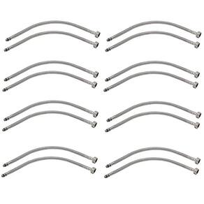 Engate Rabicho Par 80cm Torneira Monocomando Kit 8 Unidades Agua Quente Fria Misturador Banheiro Cozinha Pia Mangueira Flexivel