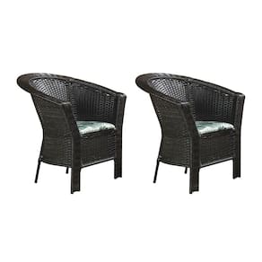 Kit 2 Poltronas para Jardim Base Aço Maresias em Junco - Café