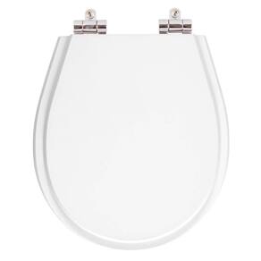 Assento Sanitário Poliester Soft Close Aries Branco Eternit