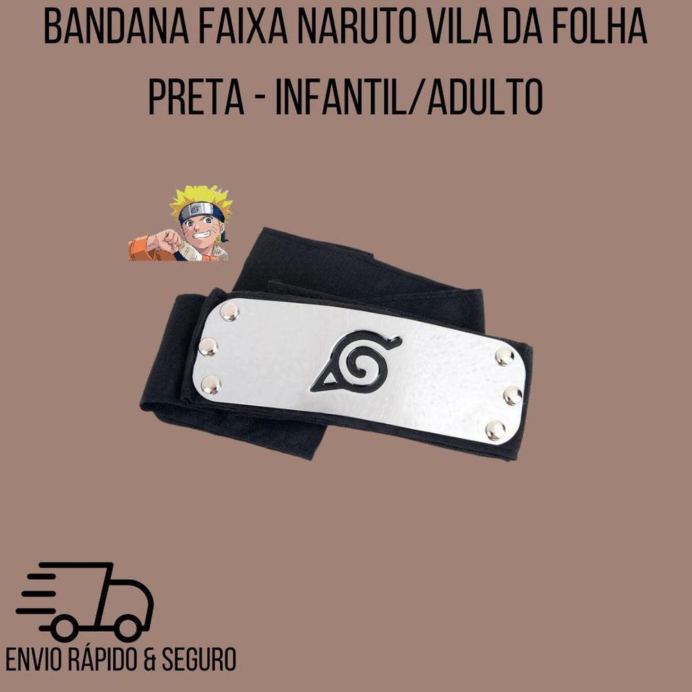 Kit Bandana Naruto aldeia da folha Renegada E Colar Naruto Tsunade