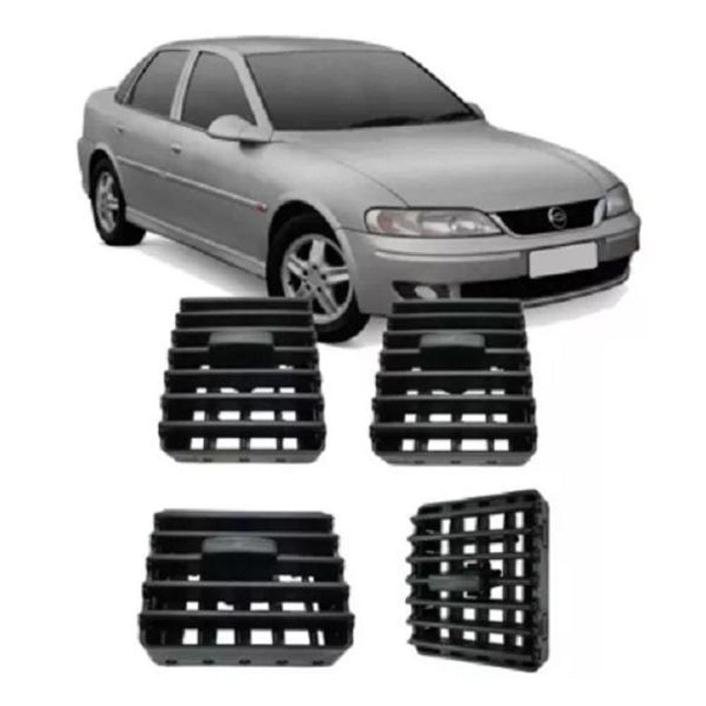 Difusor Ar Kit 4 Vectra 1997 A 2005 Lateral Central Grafite