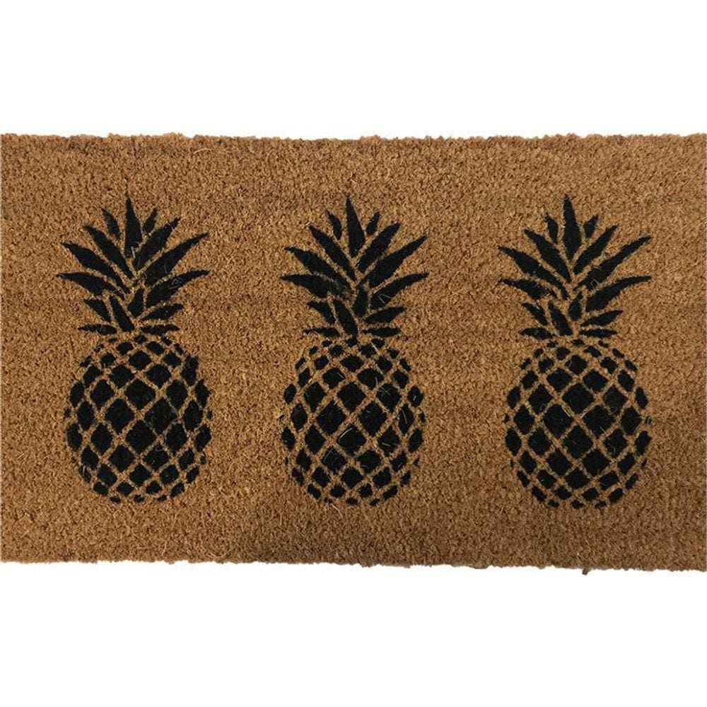 Tapete Capacho Fibra De Coco 70X33Cm Natural Abacaxi