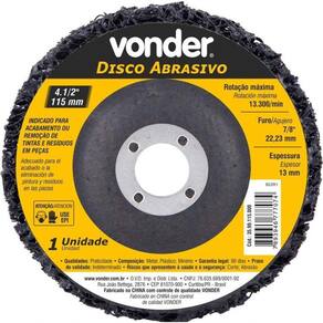 Disco Abrasivo 4.1/2" 115mm Vonder