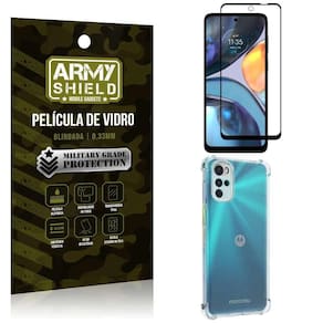 Capa Capinha Moto G22 Anti Shock + Película De Vidro 3D