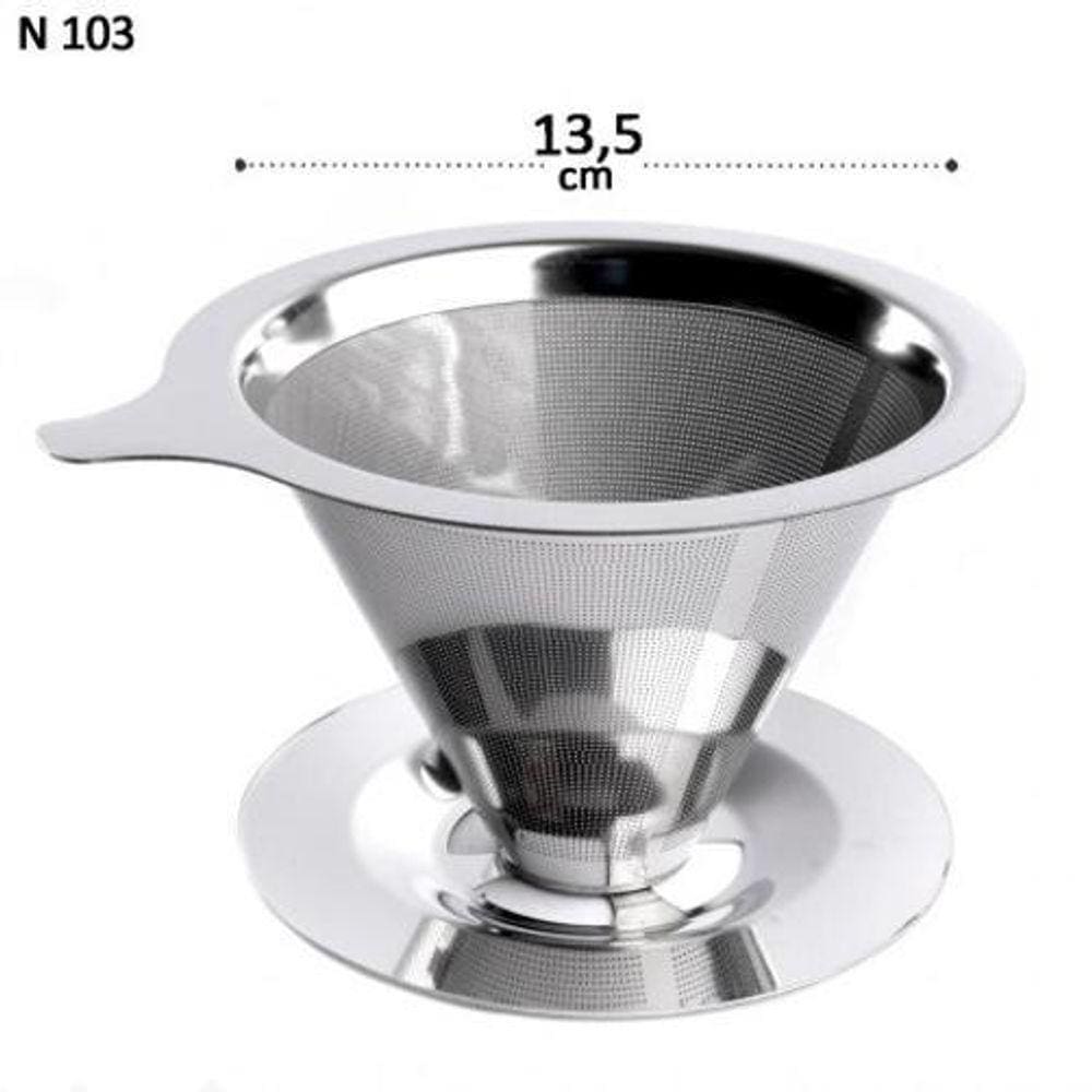 Coador De Café Inox N 103 Reutilizável Top Chef