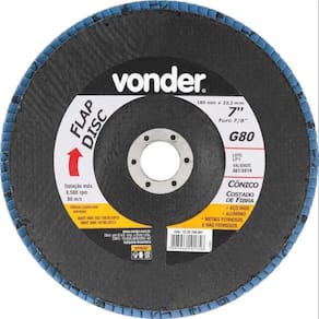 Flap Disc 7" G80 Costado Fibra Cônico P/ Aço Carbono E Inox