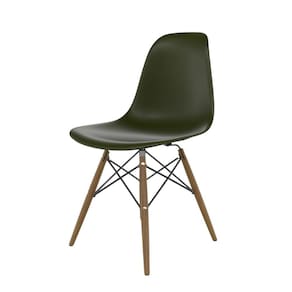 Cadeira para Sala de Estar Eames Pp Dsw Verde Musgo