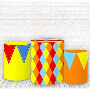Trio De Capas Cilindros 3D Sublimado Circo Fcc-441