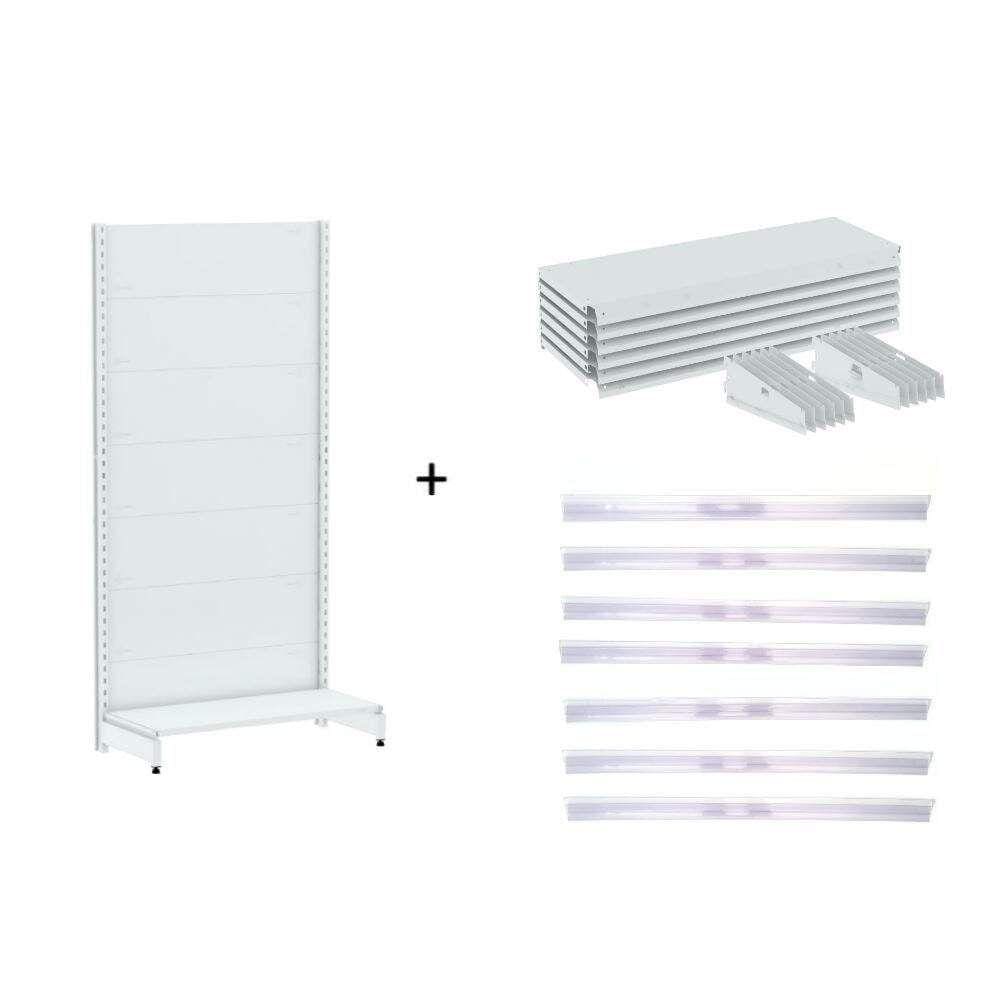 Gondola Parede 170 Amapa Flex Inicial Branco 7 band PE Transparente - Amapá
