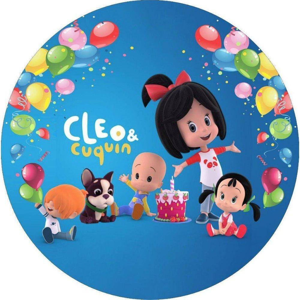 Painel Redondo 3D Sublimado Cleo E O Cuquin Frd-4907