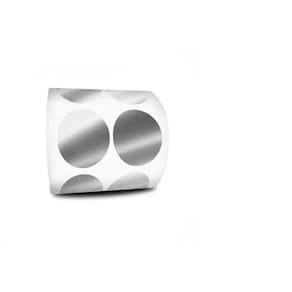Etiqueta Bolinha Prata 1,00 Cm Rolo C/1000 Unidades