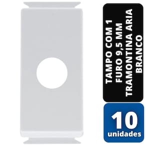 KIT C/ 10 Tampo com 1 Furo 9,5 mm Tramontina Aria Branco