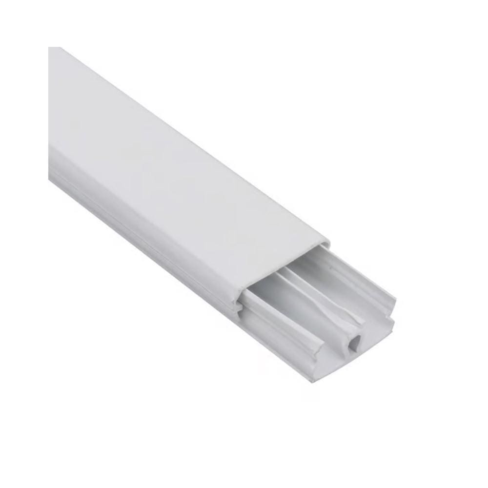 Canaleta 2 Divisórias Cabos Fios Fita Dupla Face 2Mt Branco