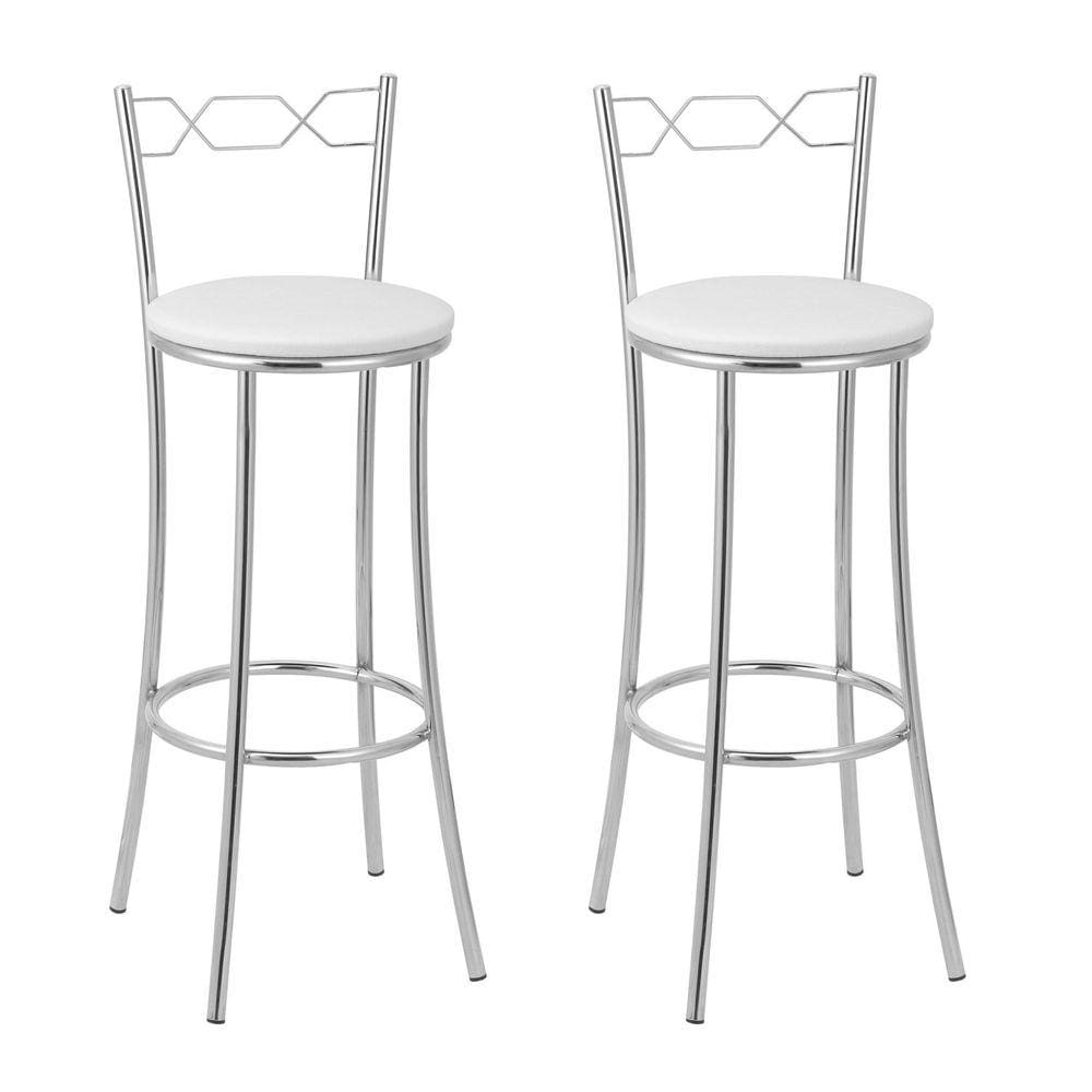 Kit 2 Banquetas Bc51-a A102 Cromada/Branco