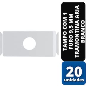 KIT C/ 20 Tampo com 1 Furo 9,5 mm Tramontina Aria Branco