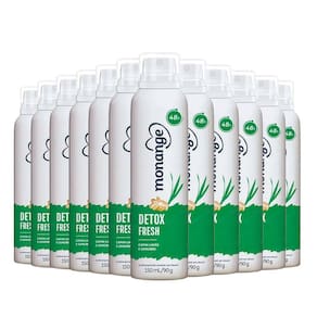 Kit Desodorante Aerosol Monange Detox - 90g - 12 unidades