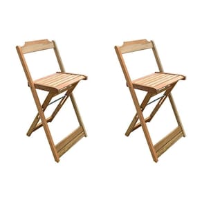 Kit 2 Banquetas Bistrô Dobravél Para Restaurante - Sem Pintura / Crua