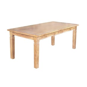 Mesa De Jantar Retangular 160X80Cm Rústica Aurora - Natural - Bege