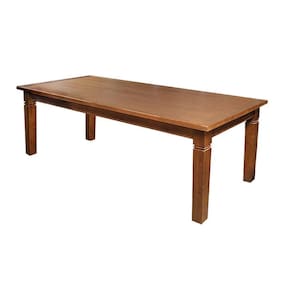 Mesa De Jantar Retangular 200X100Cm Rústica Aurora - Castanho - Marrom