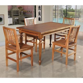 Conj Jantar Mesaça Rústica Franscisca 140X80 4 Cad Ripad Confort Castanho - Marrom