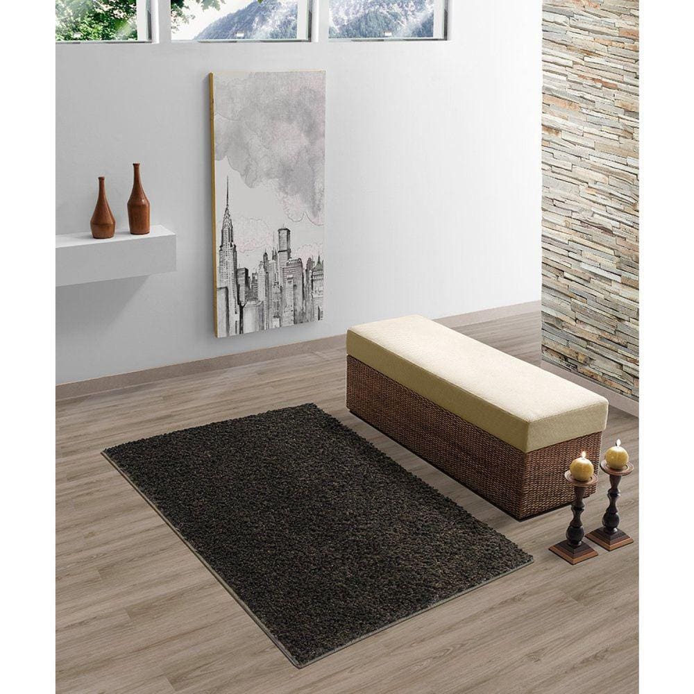 Tapete 100x150cm Charmin São Carlos  Cinza