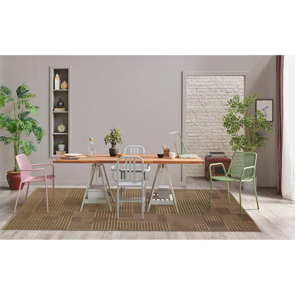 Tapete 100x150cm Chevron Tapetes São Carlos Ocre