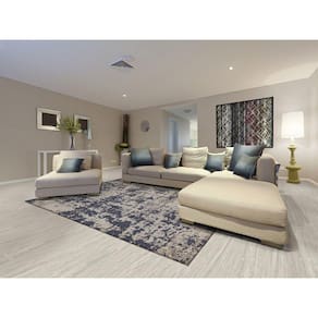 Tapete 192x250cm Serido São Carlos L.Grey/Navy B2694A