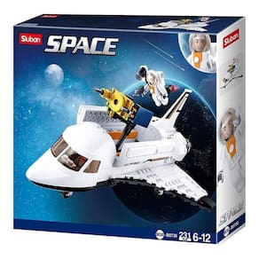 Blocos De Montar Astronauta Ônibus Espacial Sluban Multikids