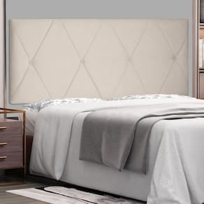 Cabeceira Suspensa Casal 140cm Suede Aquilla Spezzia Bege