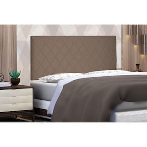 Cabeceira Suspensa King 195cm Suede Esmeralda Spezzia Caramelo