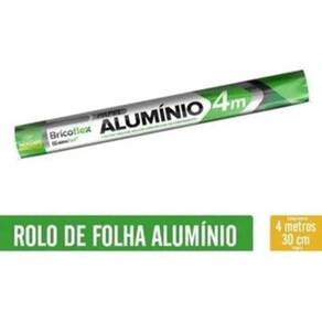 Folha Papel Alumínio Em Rolo Bricoflex 30cm X 4m - 10 Peças