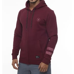 Moletom Hurley Aberto Circle Icon BP WT23 Masculino Vinho