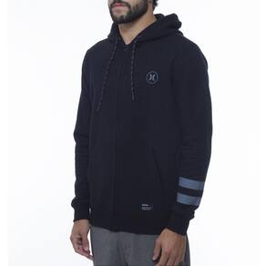 Moletom Hurley Aberto Circle Icon BP Oversize WT23 Preto