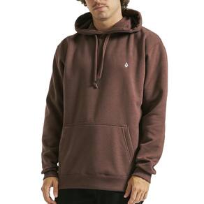 Moletom Volcom Canguru Single Stone WT23 Masculino Vinho