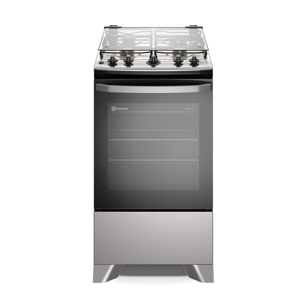 imagem-Fogão Electrolux 4 bocas Efficient com PerfectCook Prata (FE4IS) - Bivolt