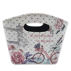 Porta Revista ou Cesto de Flores Formato Bolsa Bicicleta