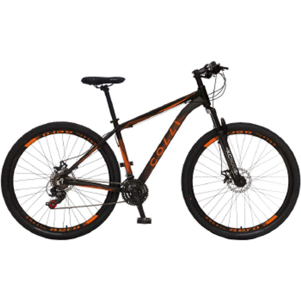 Bicicleta Colli ATALANTA Aluminio A.29 F.disco KIT Shimano 21M - 531-72D Preto / Laranja