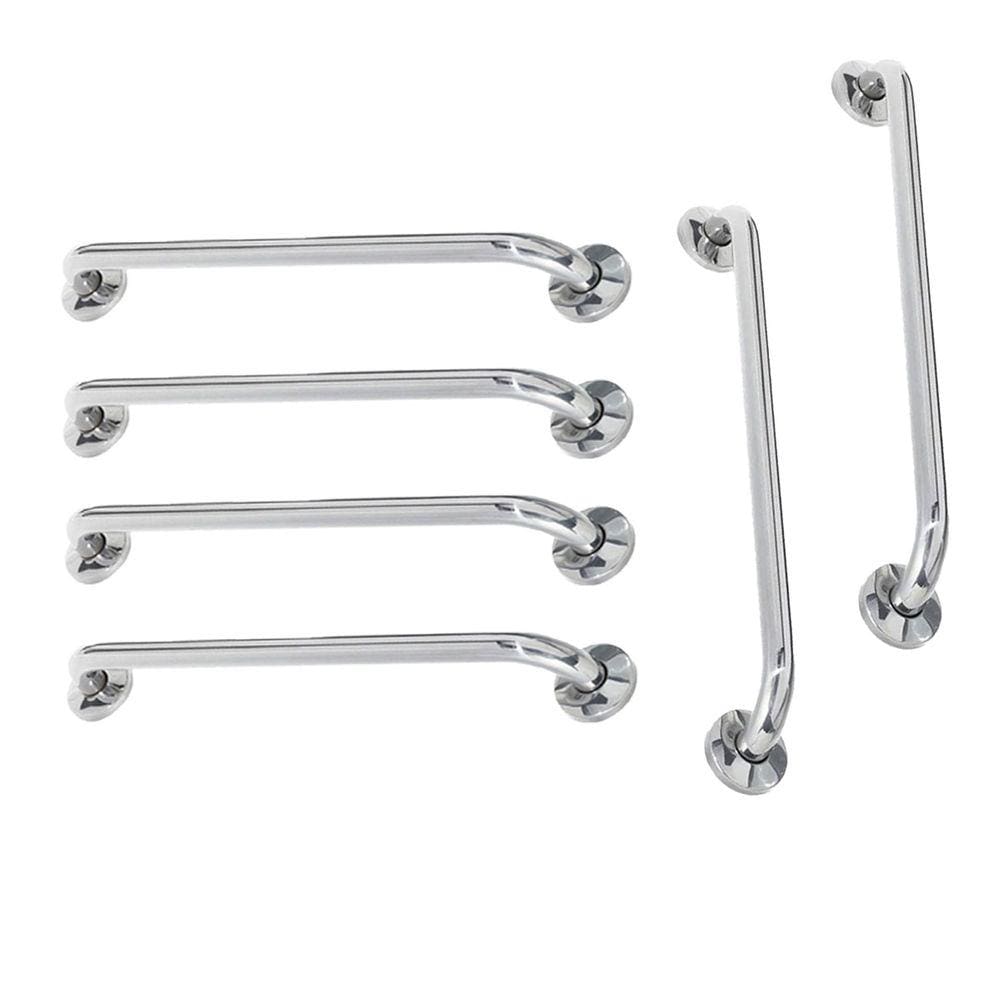 Alça de Apoio Barra Inox Kit 6 Unidades 70cm e 80cm Deficiente Gestante Idoso Criança Resistente Suporte Acessibilidade Segurança