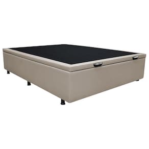 Base Box Baú para Cama Casal 138x188cm Liz S05 Sintético Bege - Mpozenato