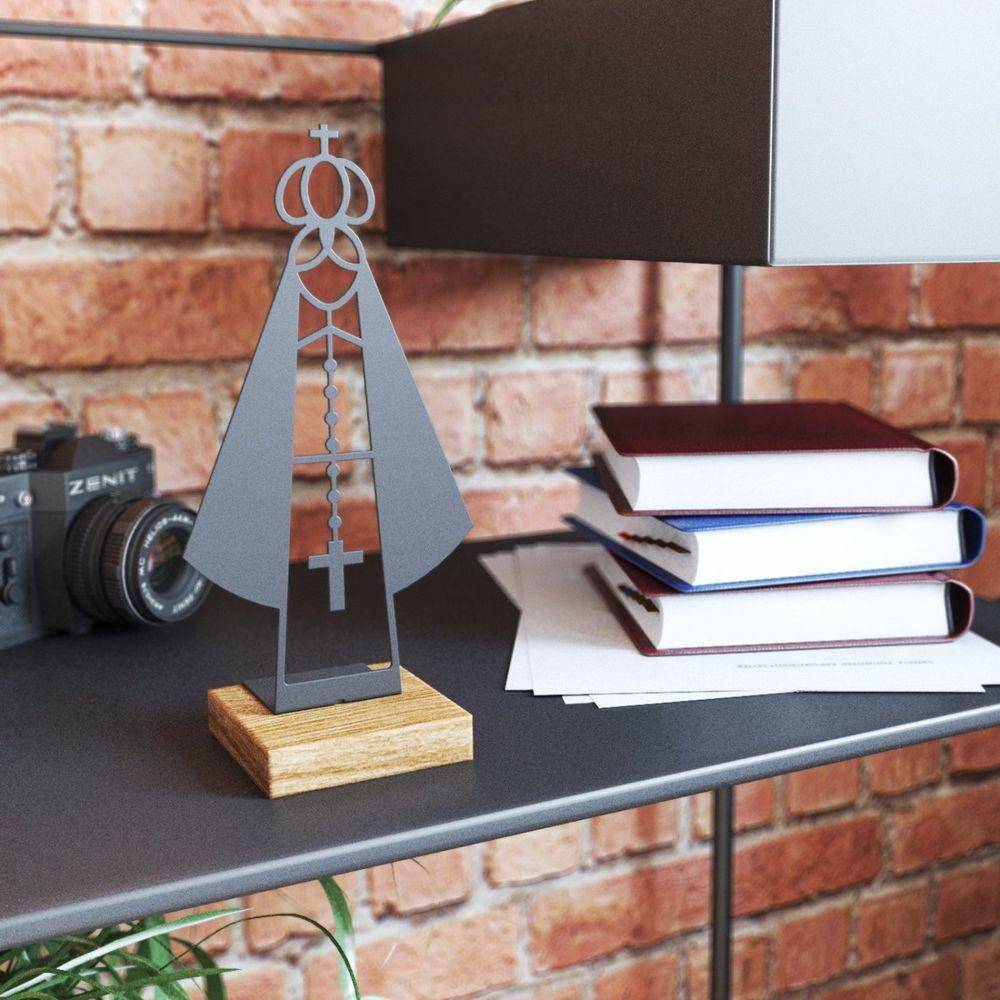 Nossa Senhora Aparecida de Mesa 20cm Preto Fosco