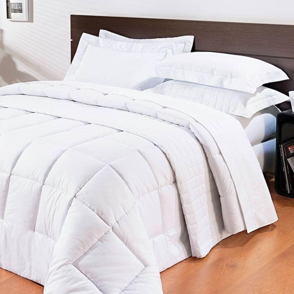 Jogo de Cama Queen Prátic 4 Peças 200 Fios Bernadete Casa Branco